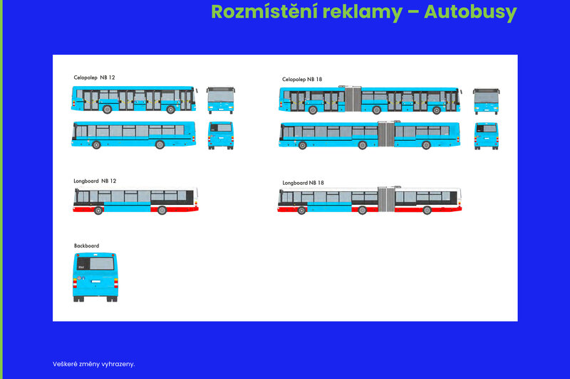 Rozmístění reklamy - autobusy